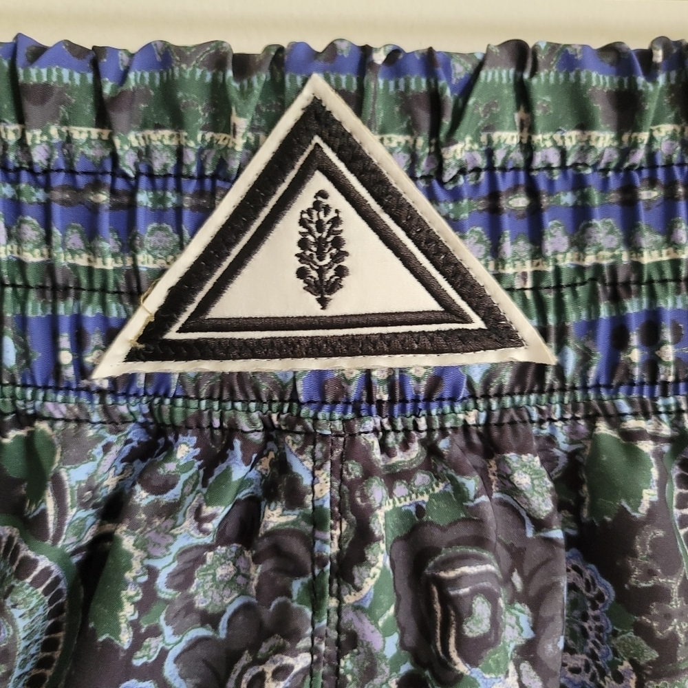 Free People FP Movement, Next Round Shorts,  Blue Green Paisley, Size Small‎ - Picture 6 of 10